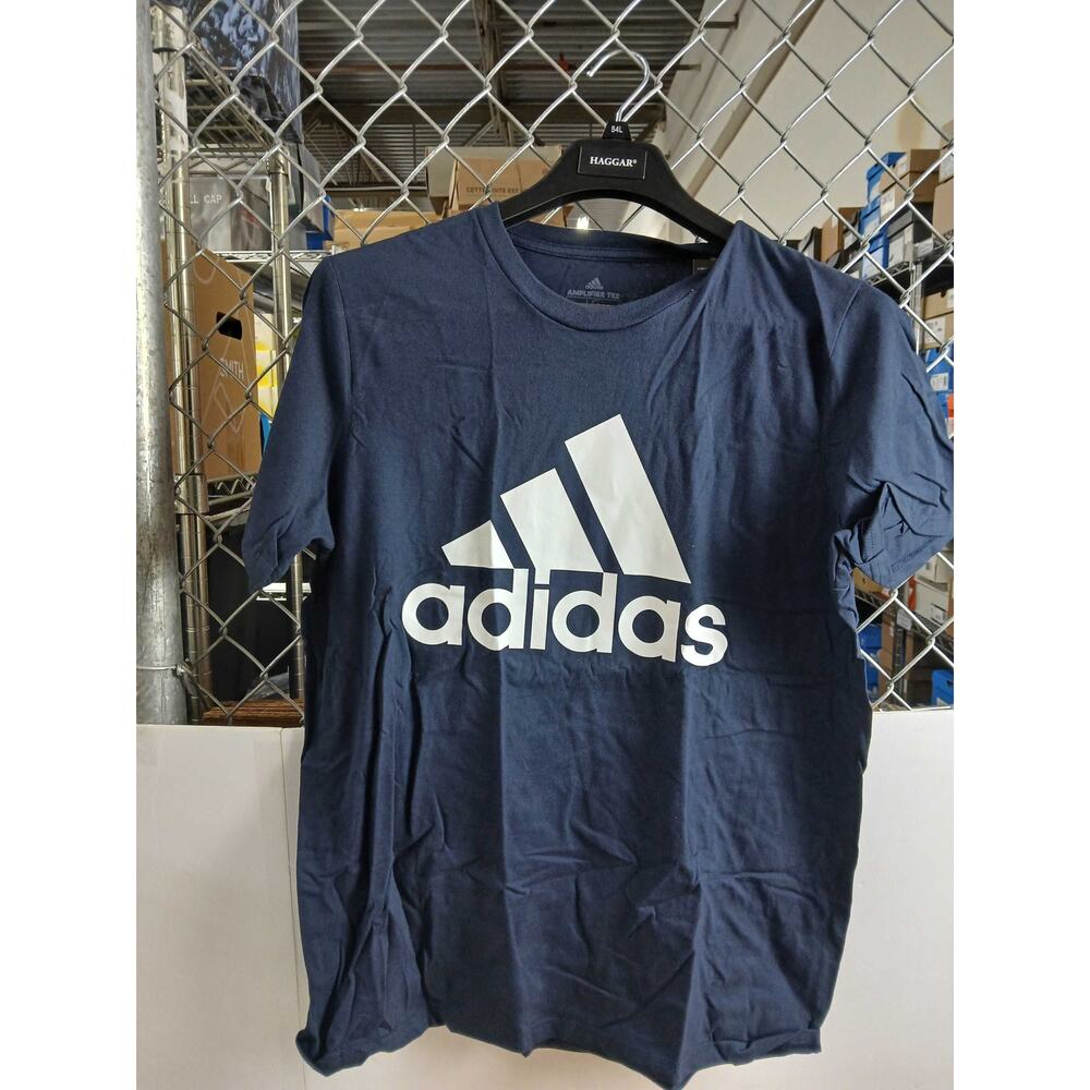 NWT adidas Men's Amplifier Tee, Navy Blue, Size L